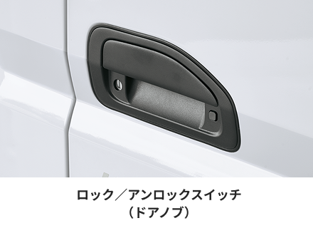 ロック／アンロックスイッチ（ドアノブ）