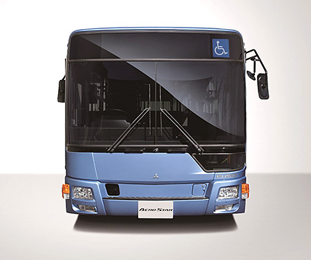 新型大型路線バス「エアロスター」フロントデザイン